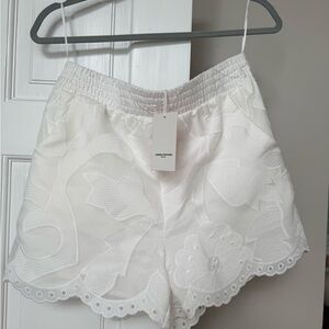 Amanda Uprichard White Floral Shorts